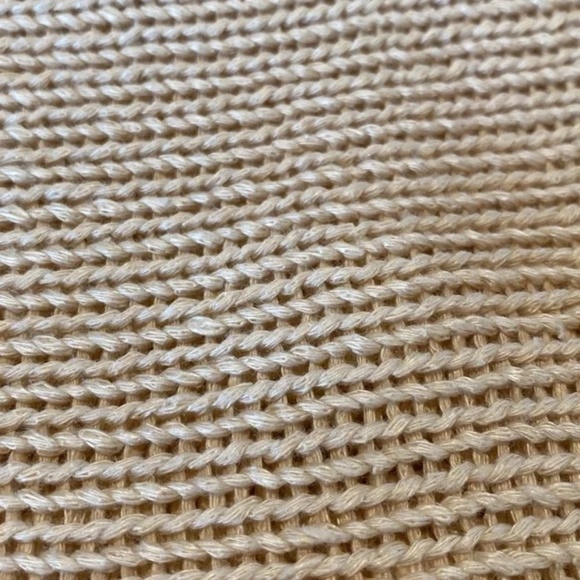 Talbots Linen Cap Sleeve Oversized Pullover Beige Knit Sweater Top - Size S - Picture 8 of 11